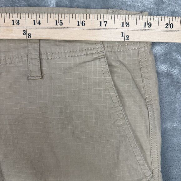 CSG Cargo Shorts Mens 40 Khaki Ripstop Flat Front Drawstring Pockets Outdoor - Picture 5 of 6